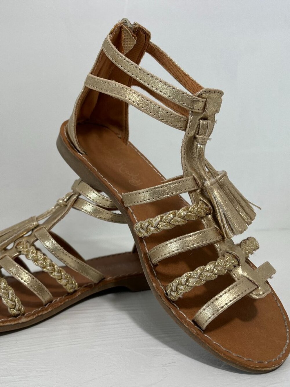 Cynthia Rowley Girls Gold Sandals
